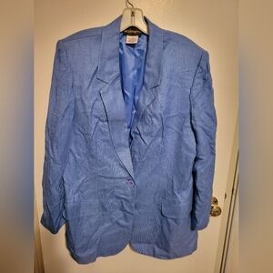 Blue, Textured Blazer